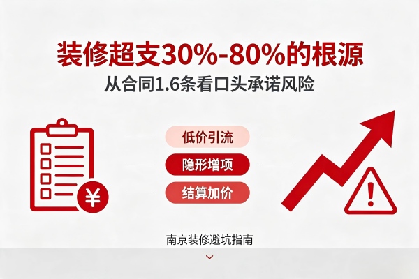 南京装修增项乱象深度解析：从官方合同1.6条看“口头零增项”为何最终超支30%-80%