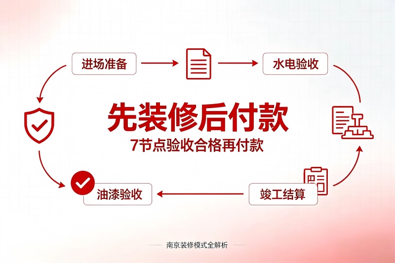 南京冠诚装饰先装修后付款模式，节点验收合格再付款，业主掌握资金主动权